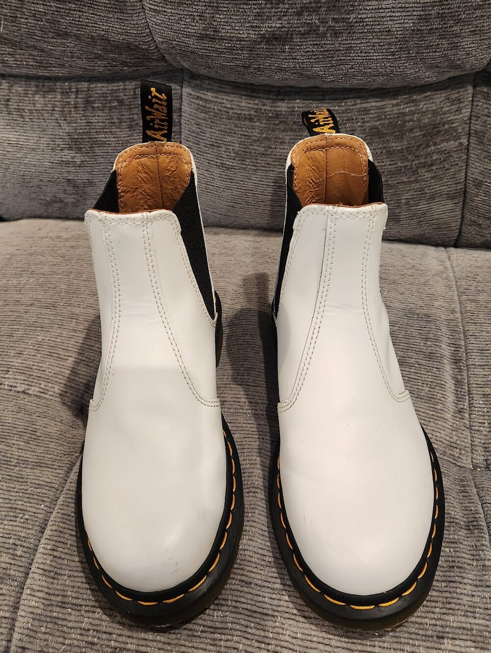 Dr. Martens Women’s White Chelsea Leather Boot